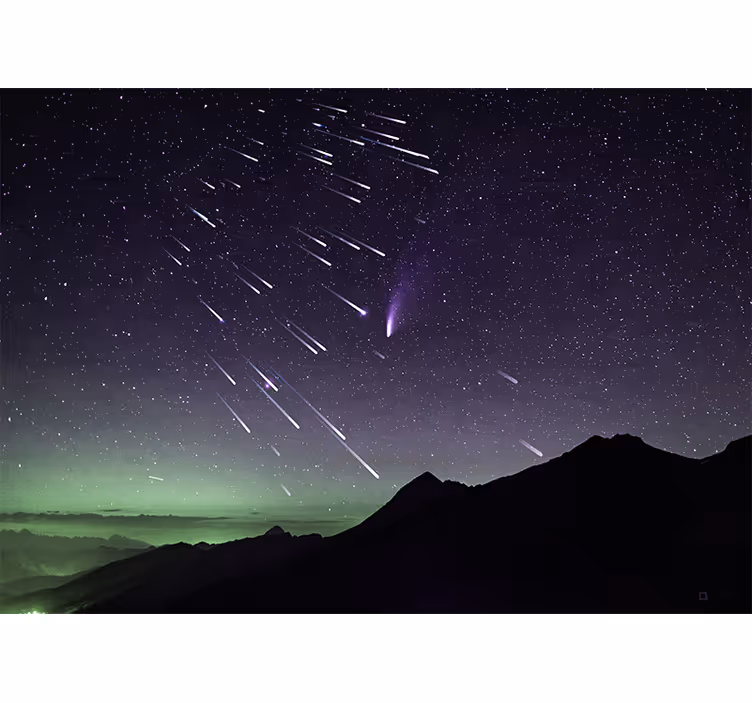 Cortina roller habitación lluvia de estrellas fugaces - TenVinilo
