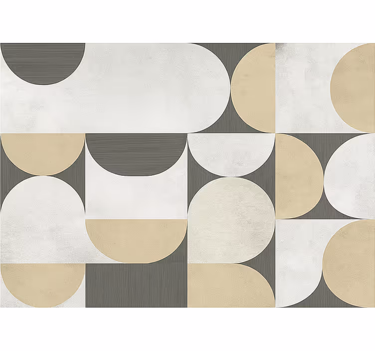 Cortina roller living comedor geometrías abstractas - TenVinilo