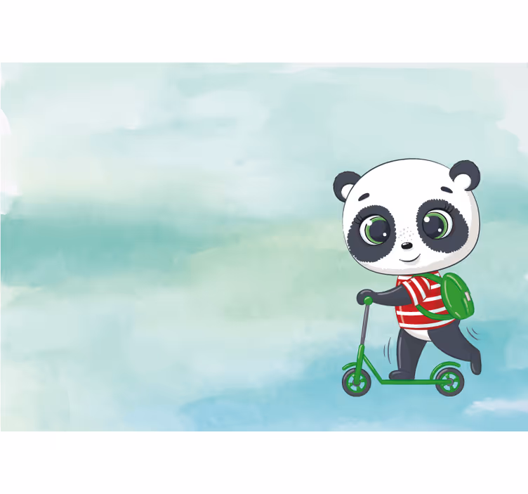 Cortina roller infantil panda italiana - TenVinilo