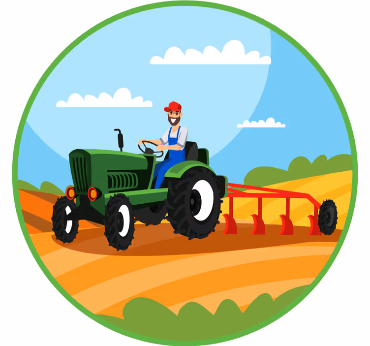 Cortina roller infantil tractor arador - TenVinilo