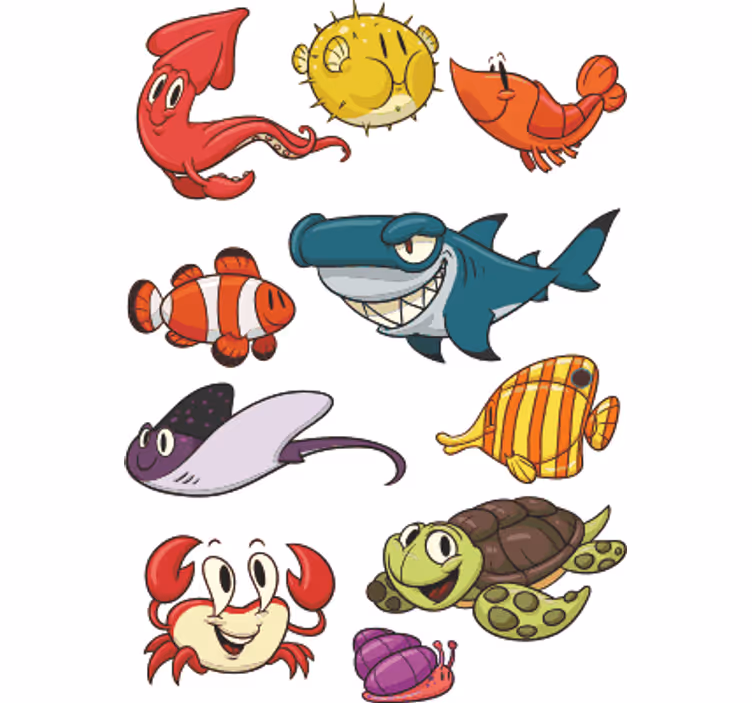Cortina roller infantil pack de peces coloridos - TenVinilo