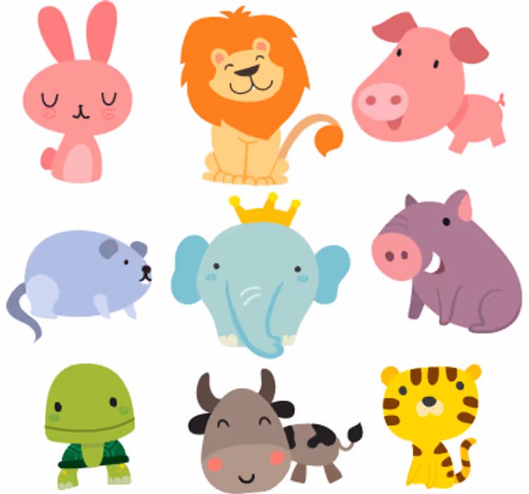 Cortina roller infantil sticker animales para niños - TenVinilo