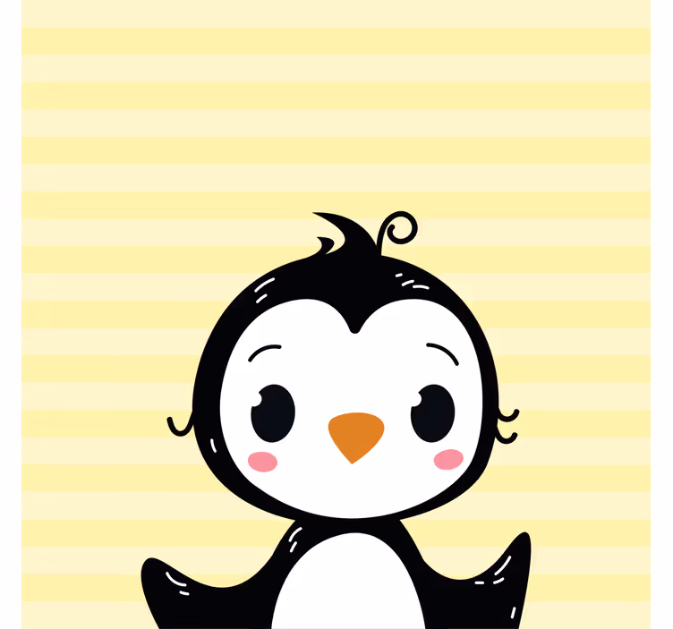Cortina roller infantil pingüino bebé tierno - TenVinilo