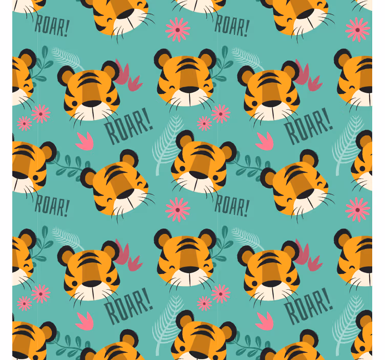 Cortina roller infantil tigres adorables - TenVinilo