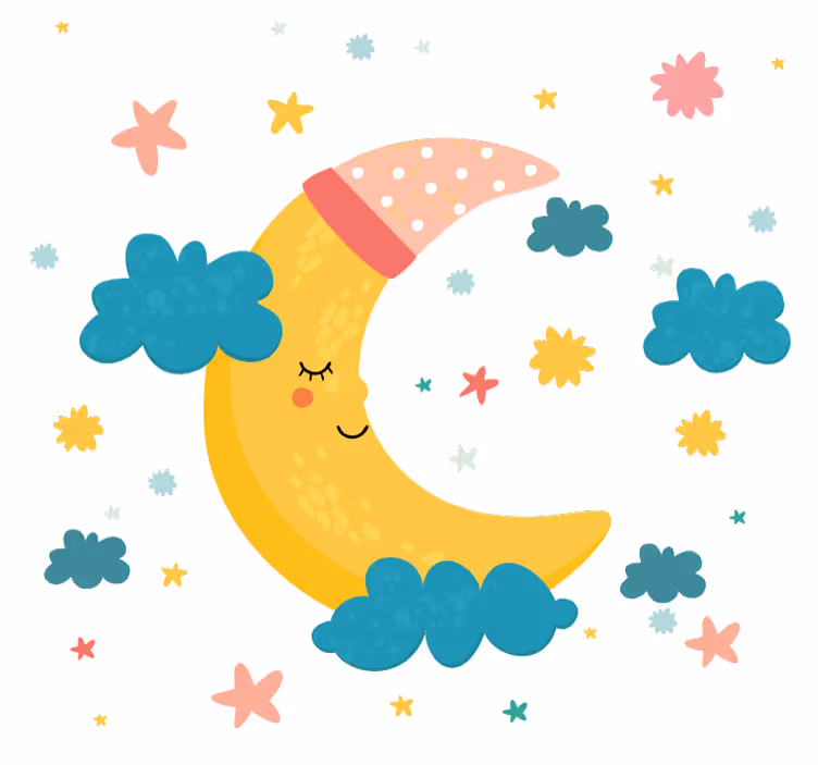 Cortina roller infantil luna y estrellas acogedoras - TenVinilo