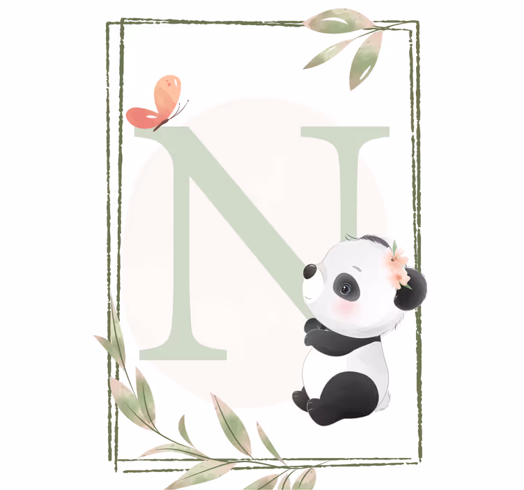 Cortina roller infantil panda adorable - TenVinilo
