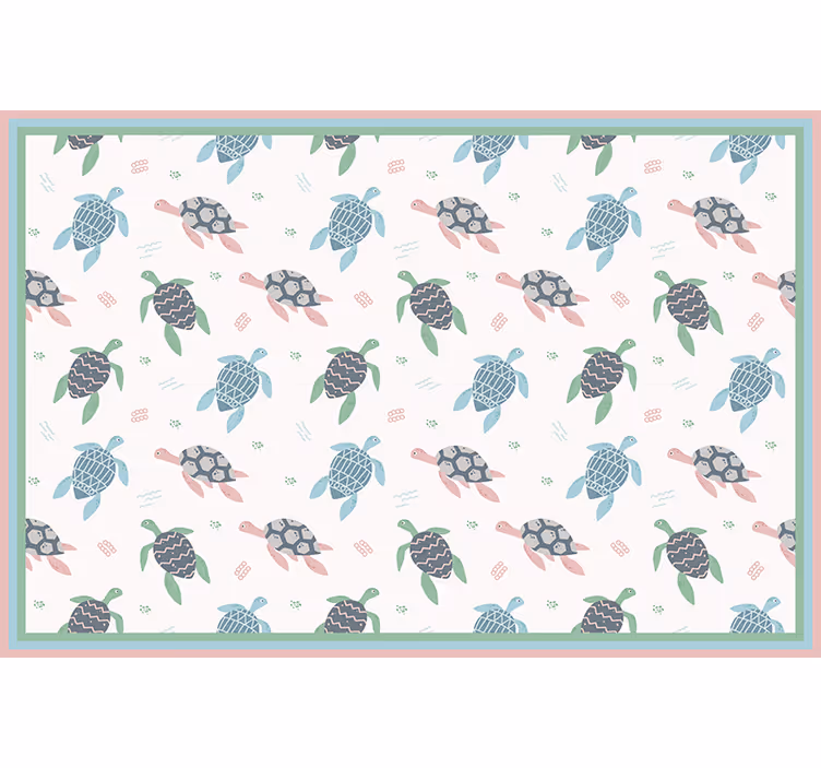 Cortina roller infantil en suave color tortugas - TenVinilo