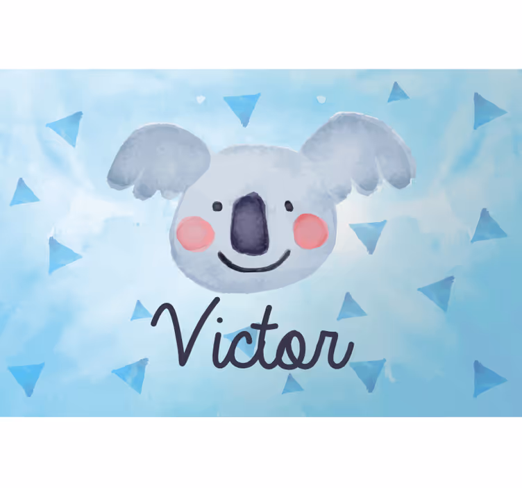 Cortina roller infantil koala para niños con nombre - TenVinilo