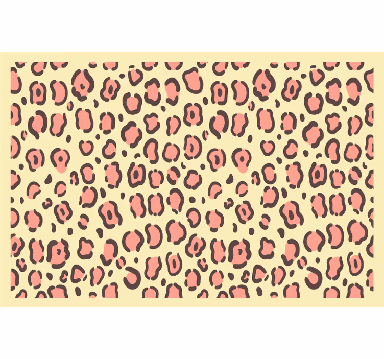 Cortina roller infantil piel de leopardo rosa y amarillo - TenVinilo