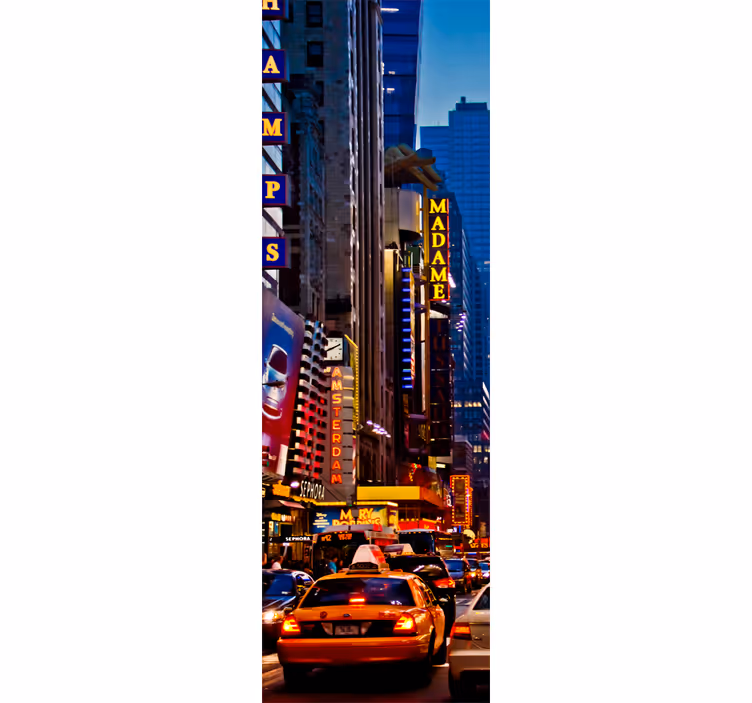 Cortina roller cocina vinilo decorativo times square - TenVinilo