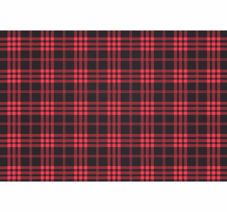 Cortina roller roja patrón de tartan navideño - TenVinilo