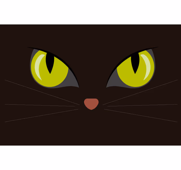 Cortina roller negra gato negro de halloween aterrador - TenVinilo