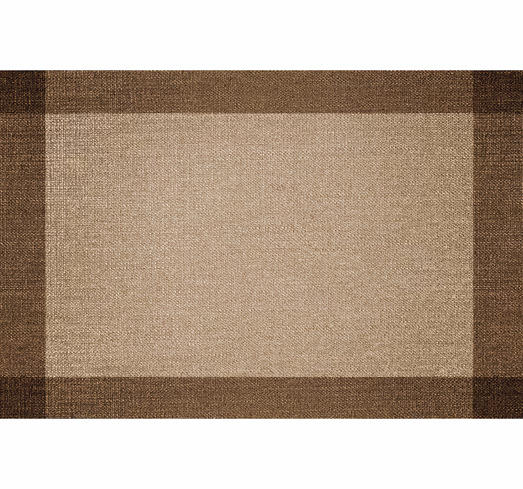 Cortina roller beige mantel individual marrón con borde - TenVinilo