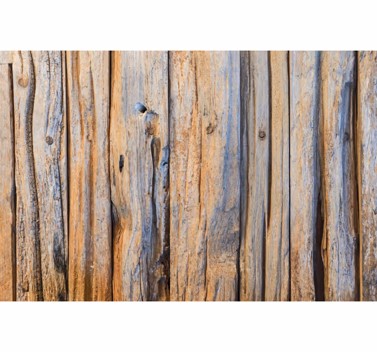 Cortina roller oficina textura 3d de troncos de madera - TenVinilo