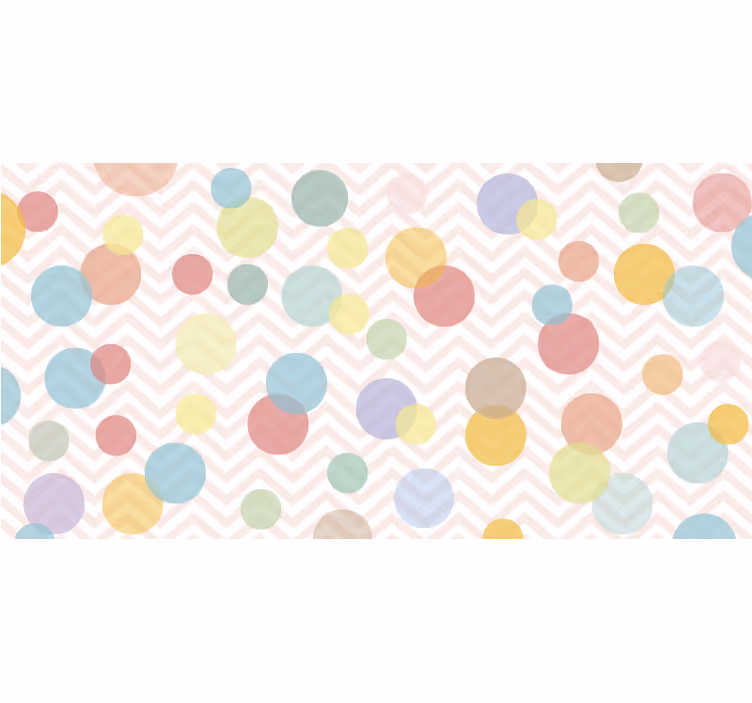 Cortina roller infantil lunares de colores chevron - TenVinilo