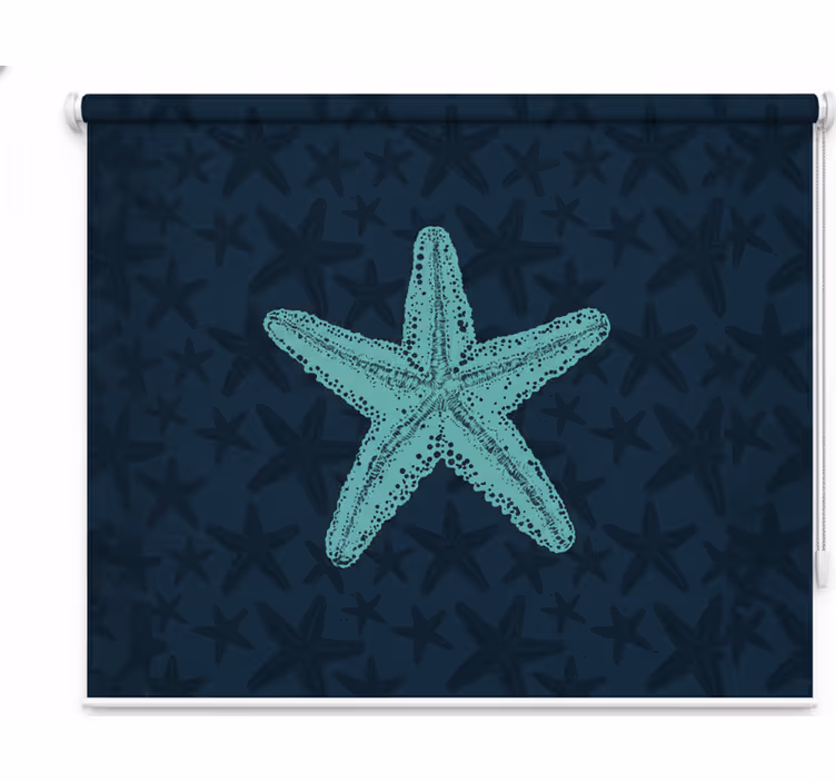 Cortina roller infantil estrellas de mar azul - TenVinilo
