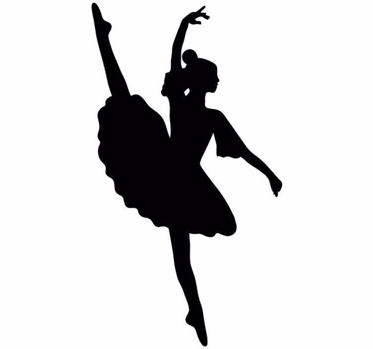 Cortina roller juvenil silueta bailarina elástica - TenVinilo