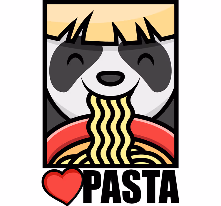 Cortina roller juvenil panda ama la pasta - TenVinilo