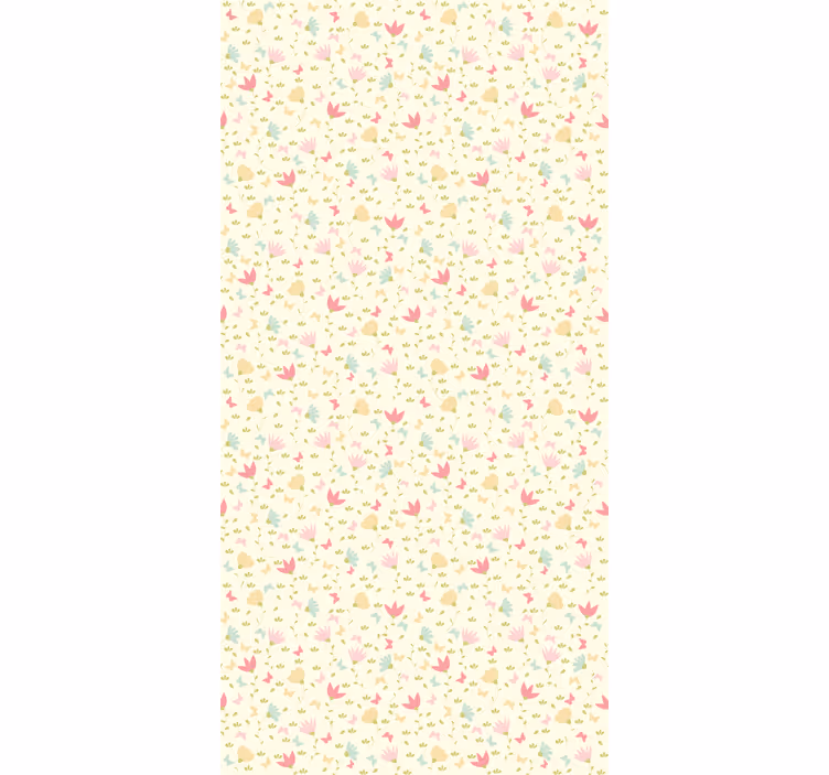 Cortina roller floral mariposas amarillas - TenVinilo