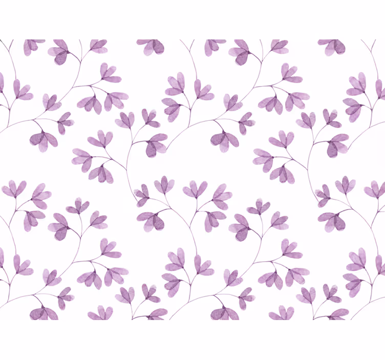 Cortina roller floral estampado púrpura - TenVinilo