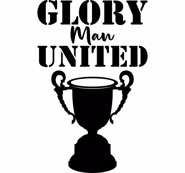 Cortina roller frase gloria manchester united - TenVinilo