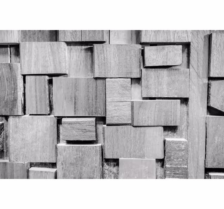 Cortina roller gris textura 3d madera oscura - TenVinilo