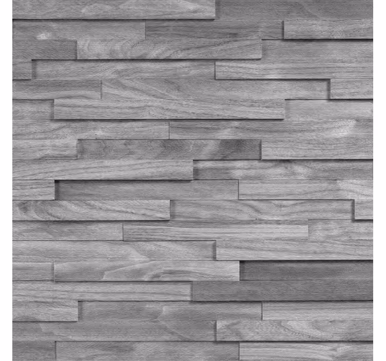 Cortina roller gris textura de grandes tablones de madera - TenVinilo
