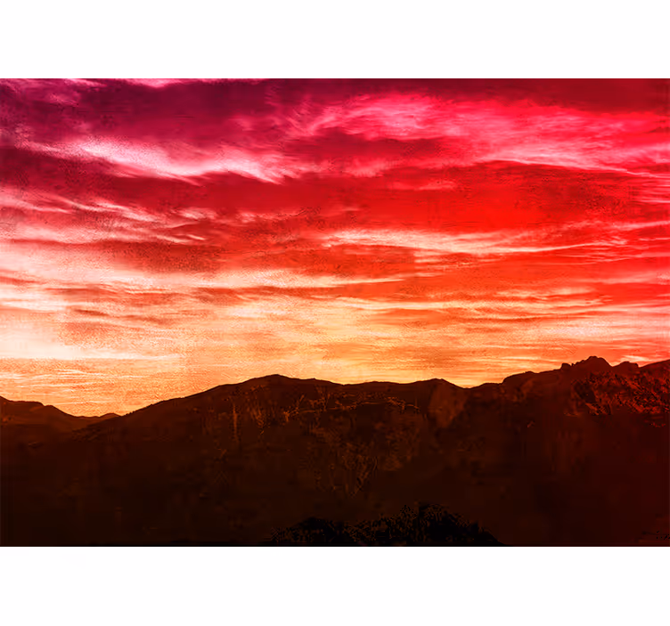 Cortina roller baño colores estéticos de atardecer y nubes - TenVinilo