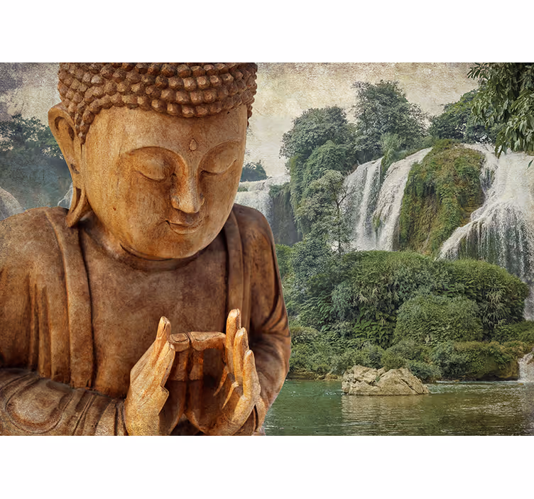 Cortina roller zen cascada buda serene - TenVinilo