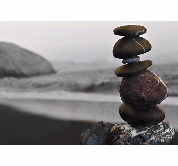 Cortina roller zen piedras de torre zen - TenVinilo