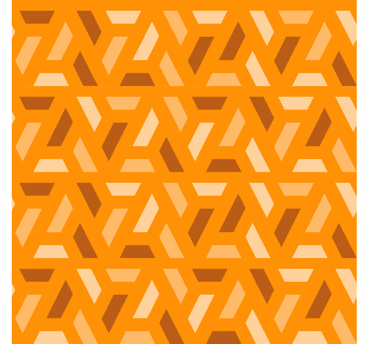 Cortina roller naranja geométrica moderna - TenVinilo