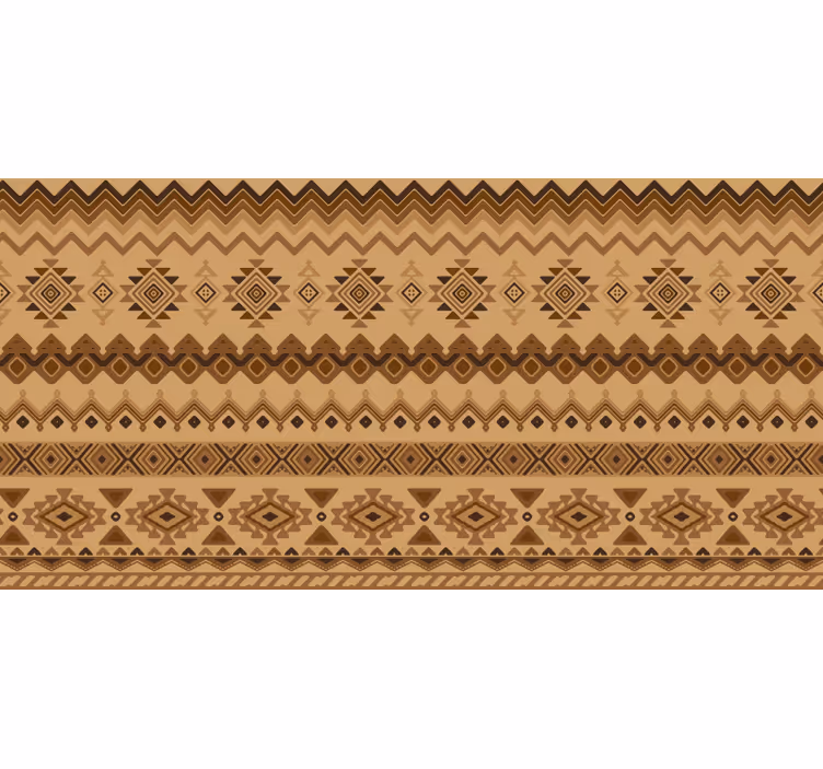 Cortina roller naranja diseño étnico kilim - TenVinilo