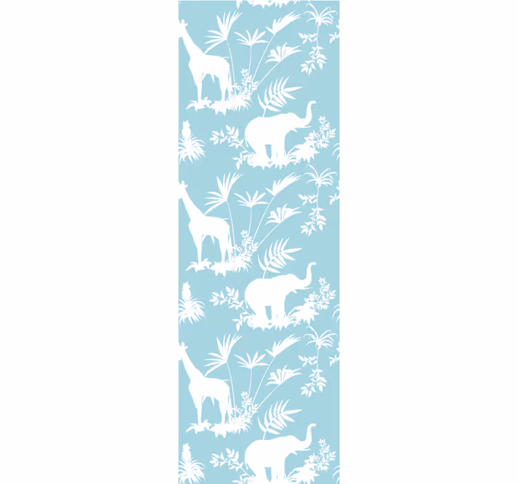 Cortina roller clásico estampado jungle toile vintage - TenVinilo