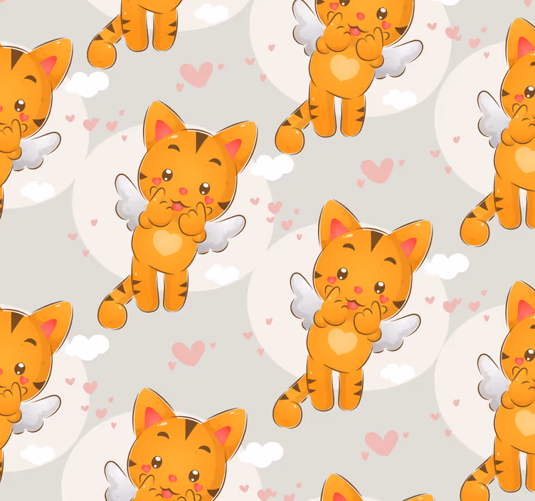Cortina roller para bebé gatitos adorables volando - TenVinilo
