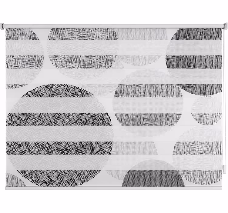 Cortina roller baño círculo de luz - TenVinilo
