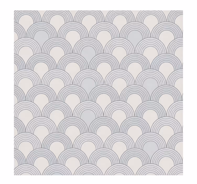 Cortina roller habitación matrimonio patrón semicircular 160 - TenVinilo