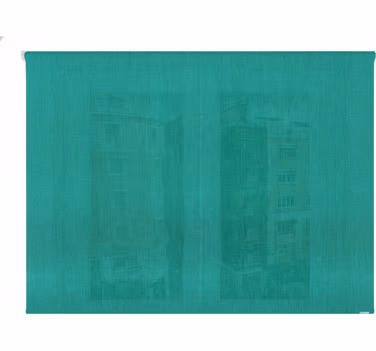 Cortina roller verde pintura de edificios - TenVinilo