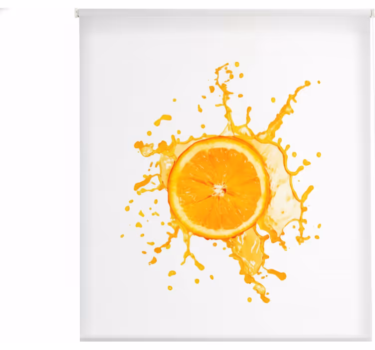 Cortina roller cocina ancho 130 fruta naranja - TenVinilo