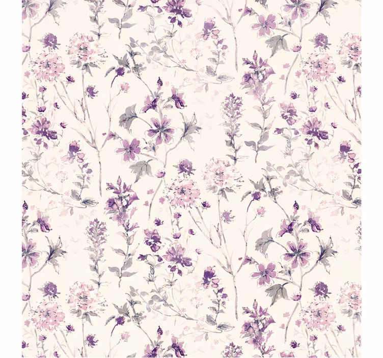 Cortina roller morada flores lilas - TenVinilo