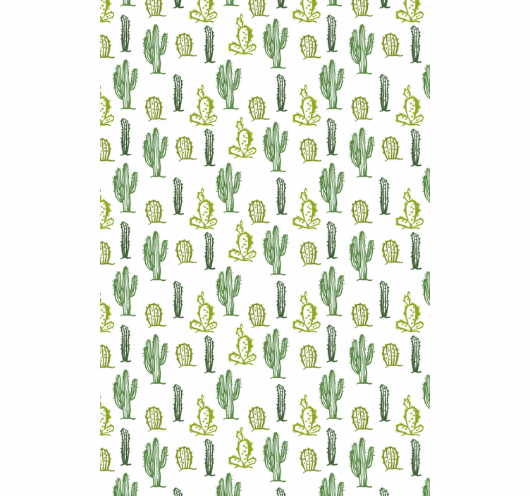 Cortina roller cactus patrón verde - TenVinilo