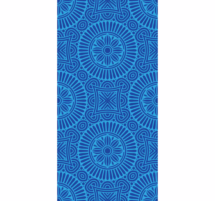 Estor enrollable azul diseños de mandalas - TenVinilo