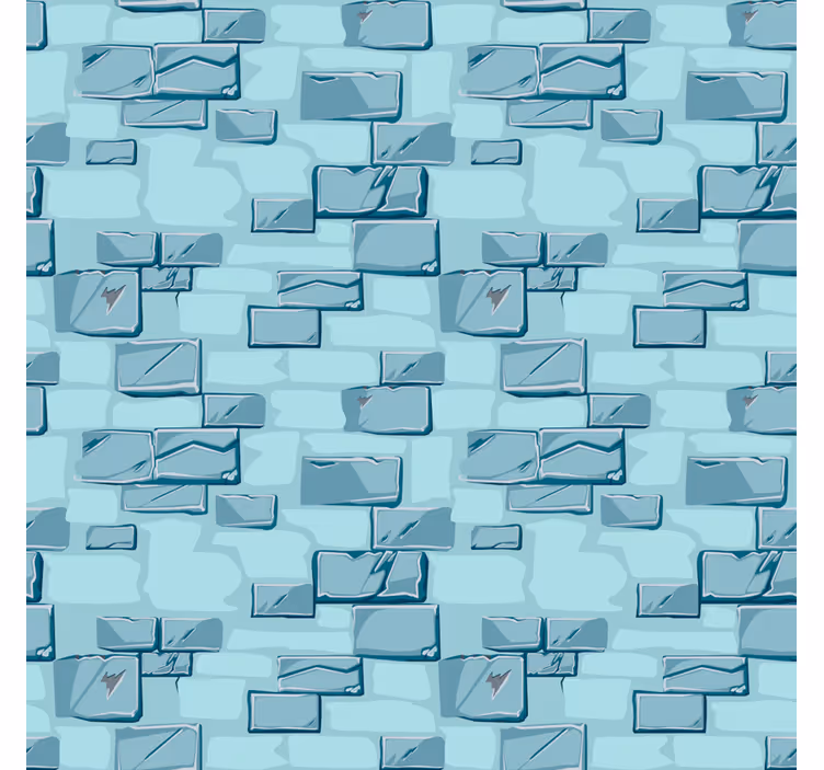 Cortina roller textura ladrillos de piedra azul - TenVinilo