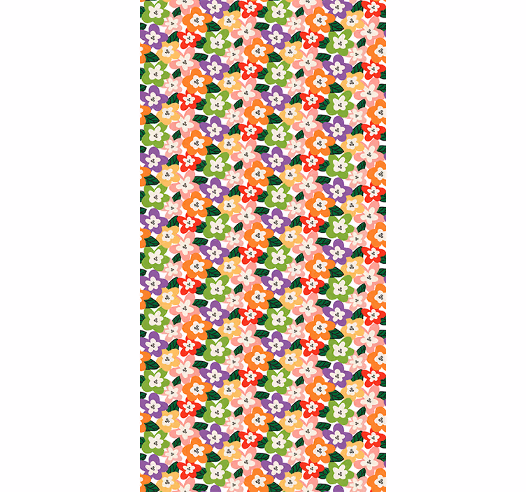 Cortina roller flores arreglo floreciente - TenVinilo