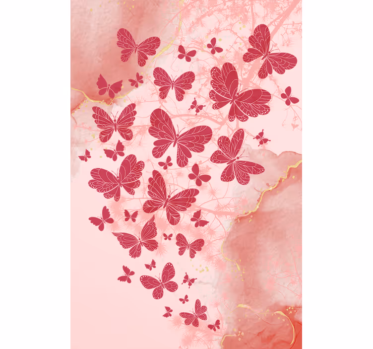 Estor mariposas Elegantes mariposas rosas - TenVinilo