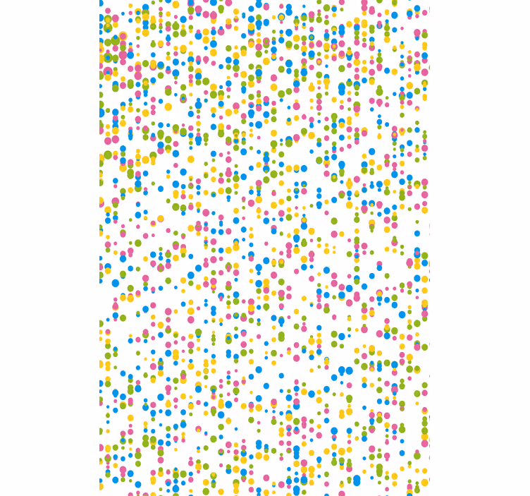 Cortina roller para bebé patrón de puntos de colores - TenVinilo