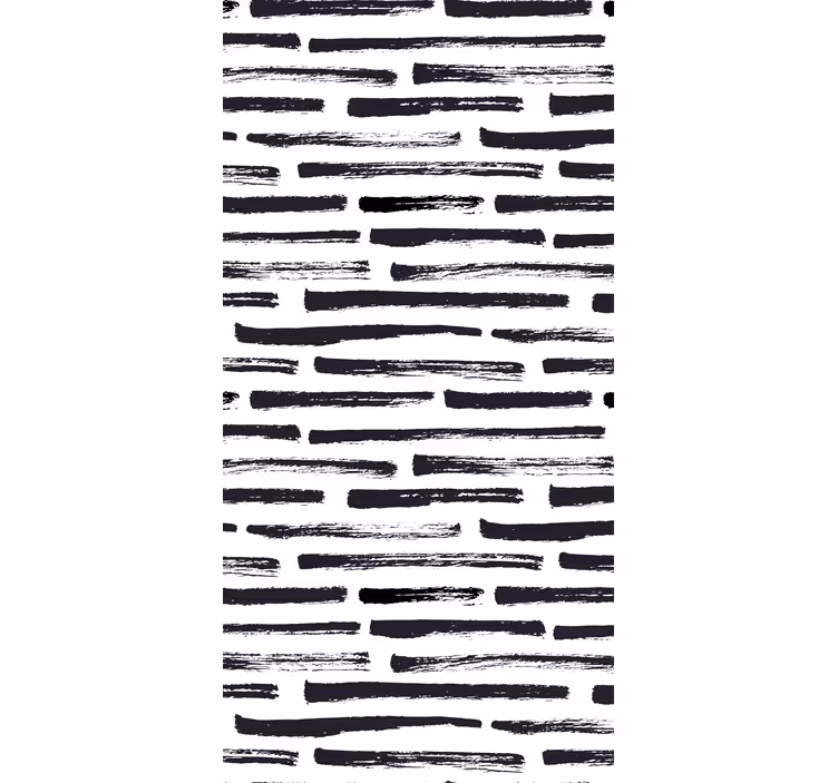 Estor moderno Líneas negras vintage sobre blanco - TenVinilo