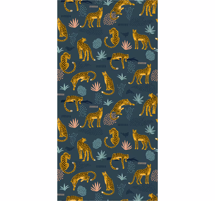 Cortina roller animales estampado de leopardo de la jungla - TenVinilo
