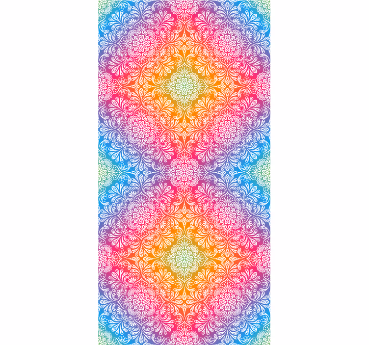 Estor habitación matrimonio Símbolos de mandala de colores - TenVinilo