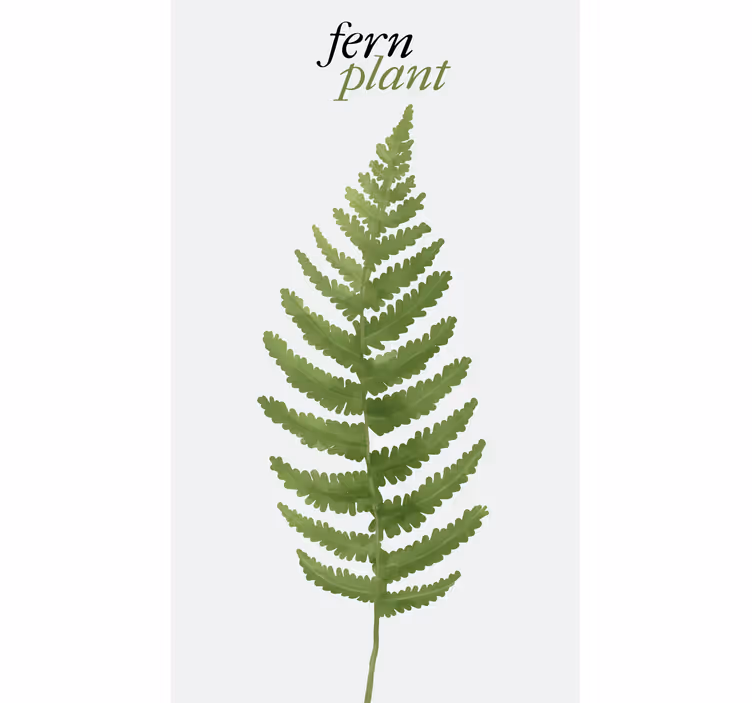 Cortina roller flores planta verde helecho - TenVinilo