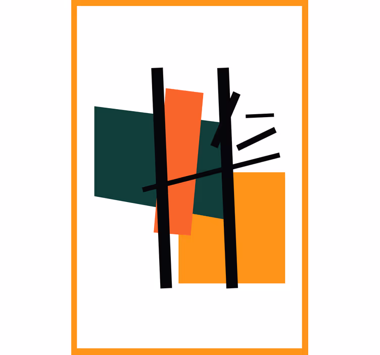 Estor dibujos Cuadrados y rectángulos arte abstracto - TenVinilo